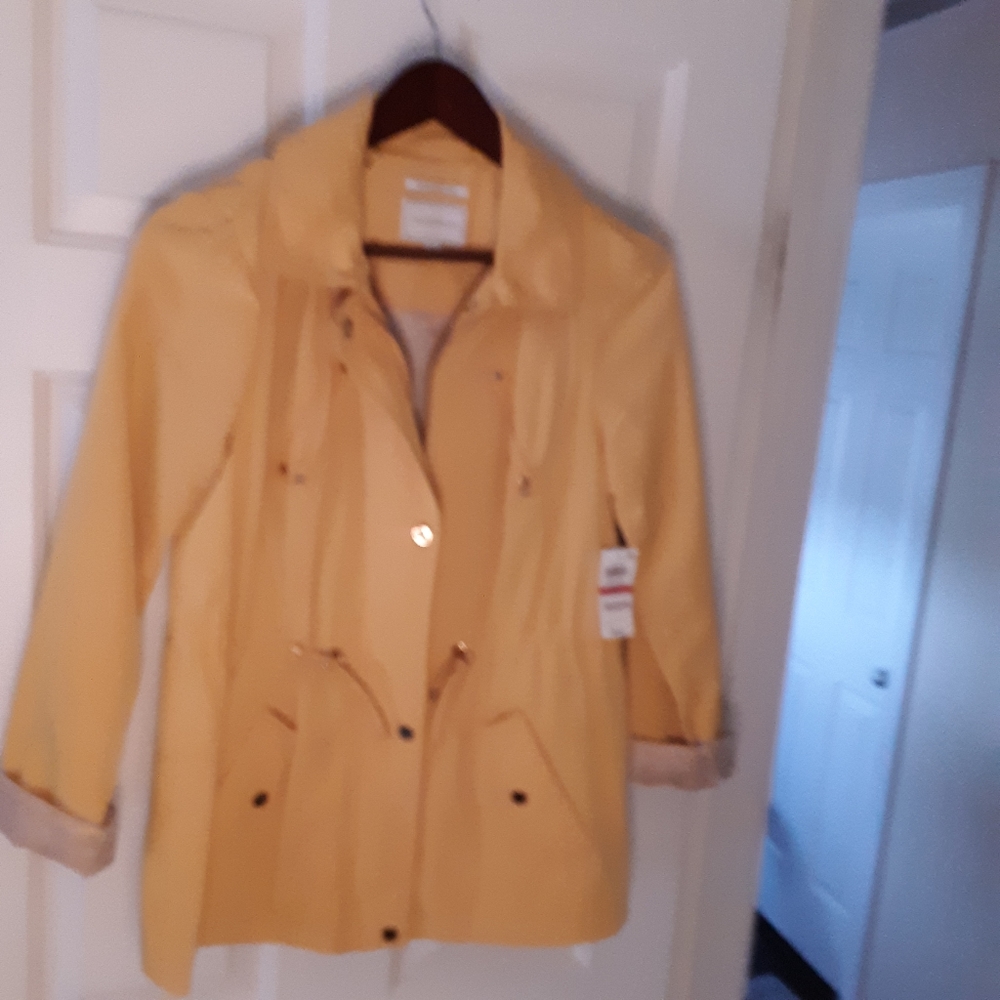 Womans Charter Club yellow rain jacket
